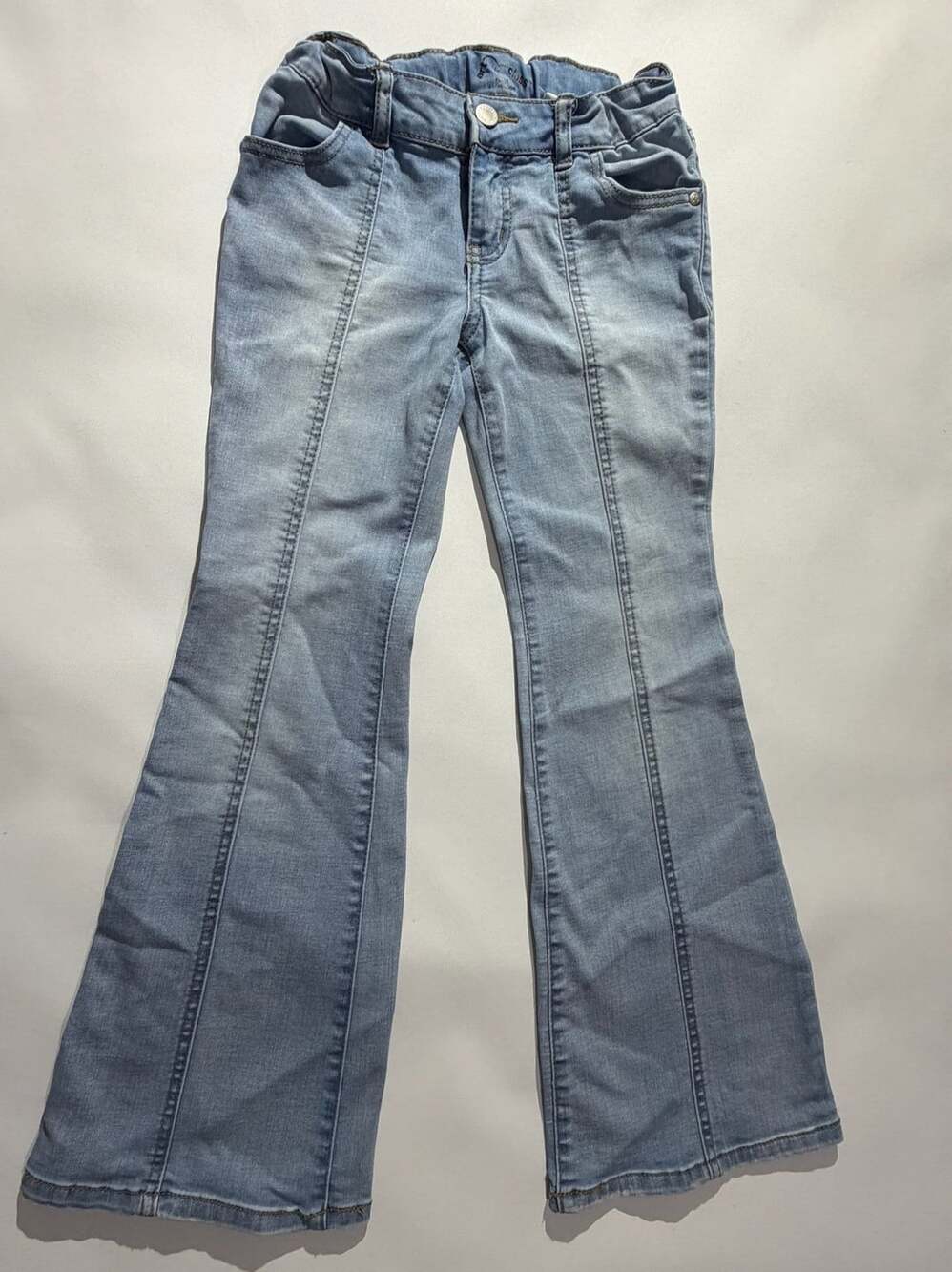 Art Class Girls Light Wash Flare Jeans Adjustable Waist
